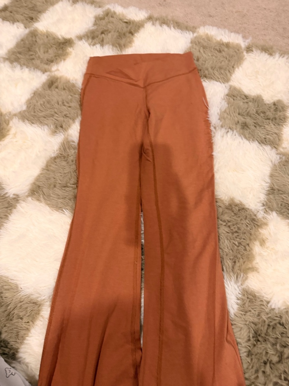 High-Waist Rust Flare Pants